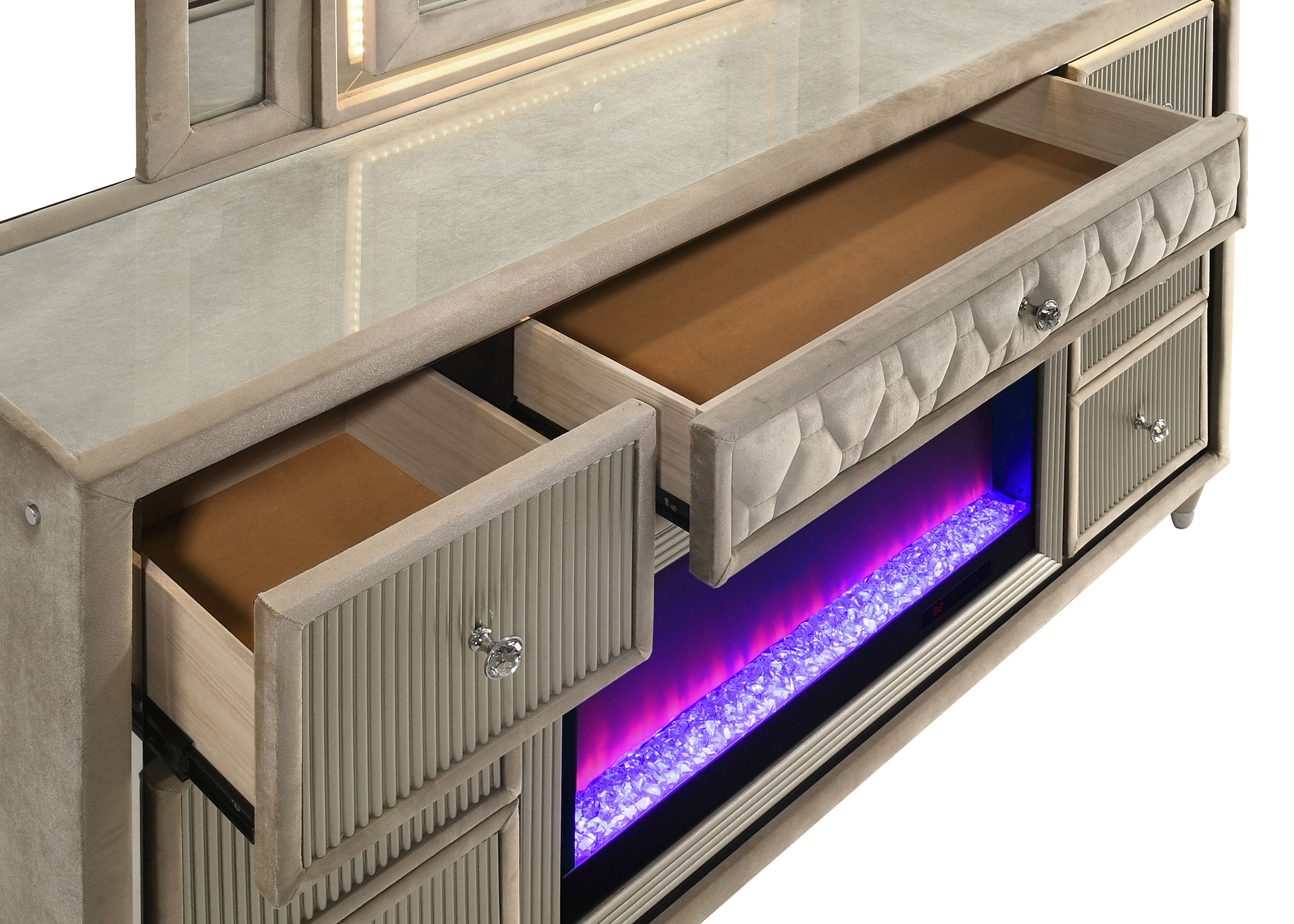 Lorient dresser with fireplace