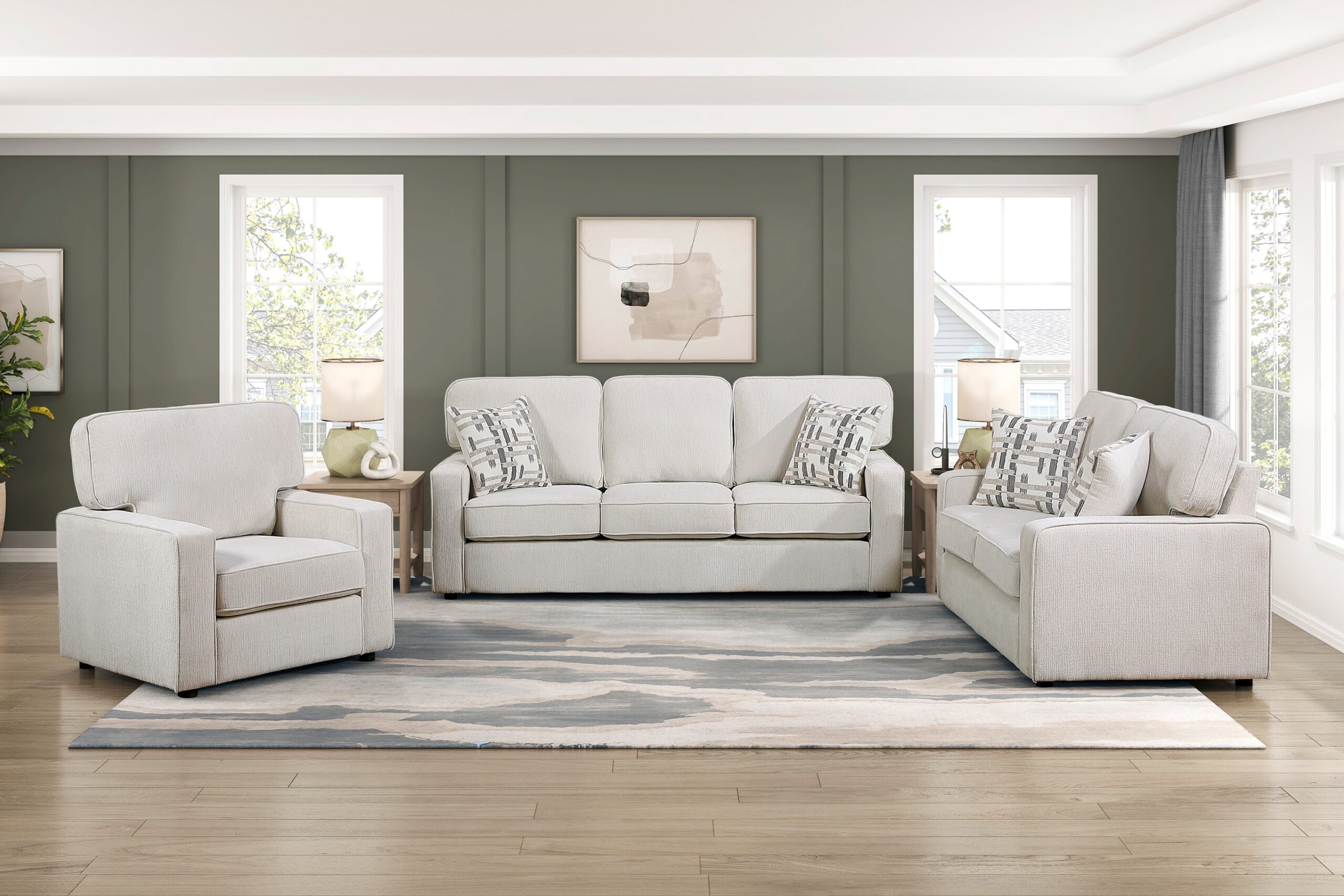 Frances Sofa, Loveseat & Chair